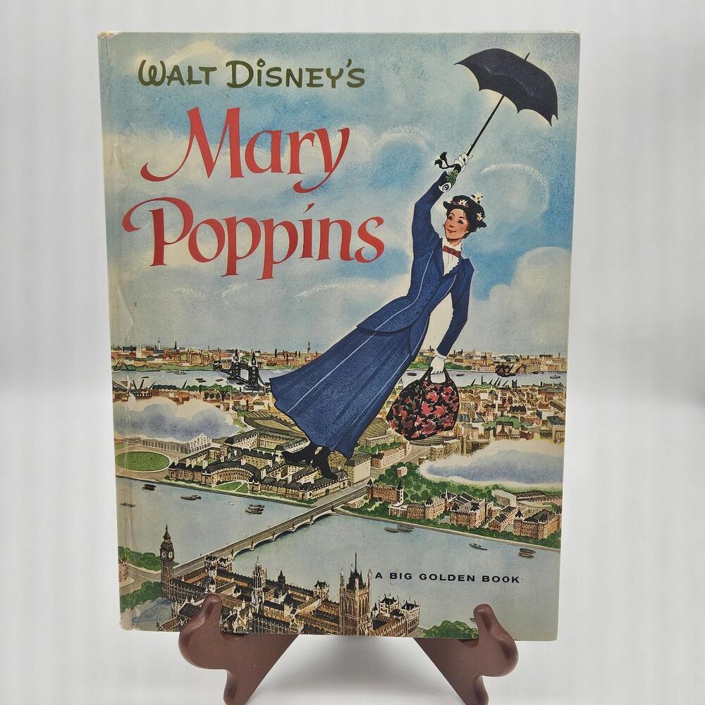 Vintage 1964 Walt Disney’s Mary Poppins A Big Golden Book Hardcover